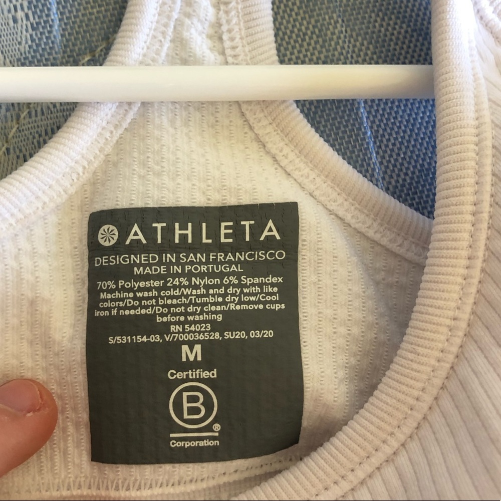Athleta Ribbed/Waffle Tank - Picture 3 of 6
